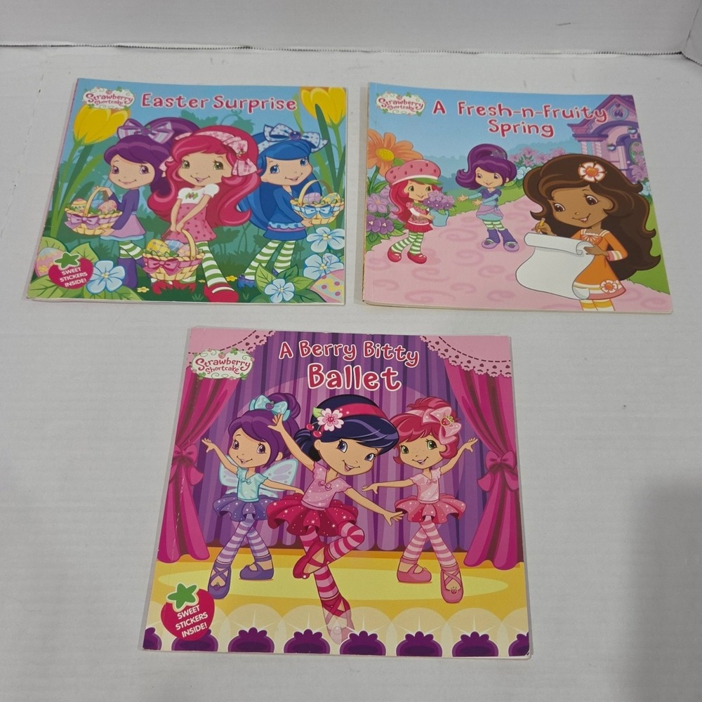 Strawberry Shortcake 3 Book Set Easter Spring Ballet Stickers